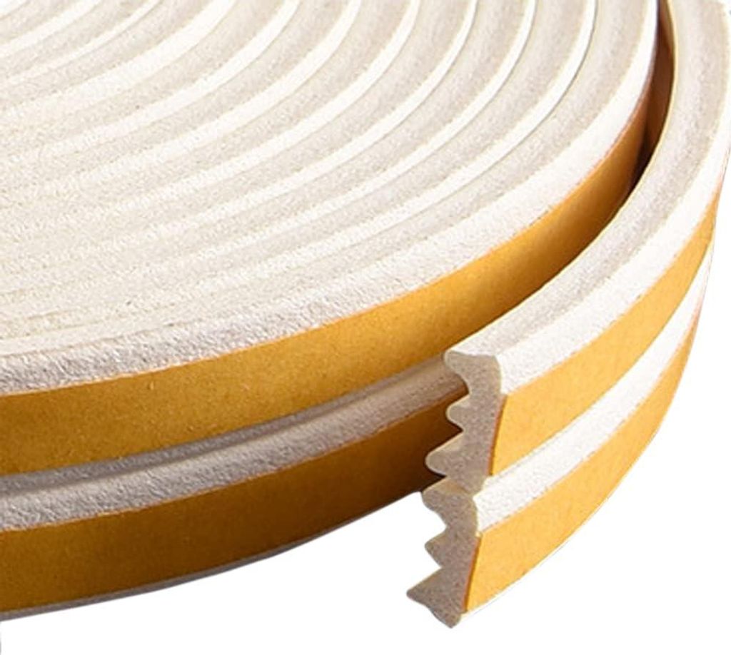 Selbstklebendes Dichtungsband - Schallisolierung und Zugstopper für Türen und Fenster - 10 m