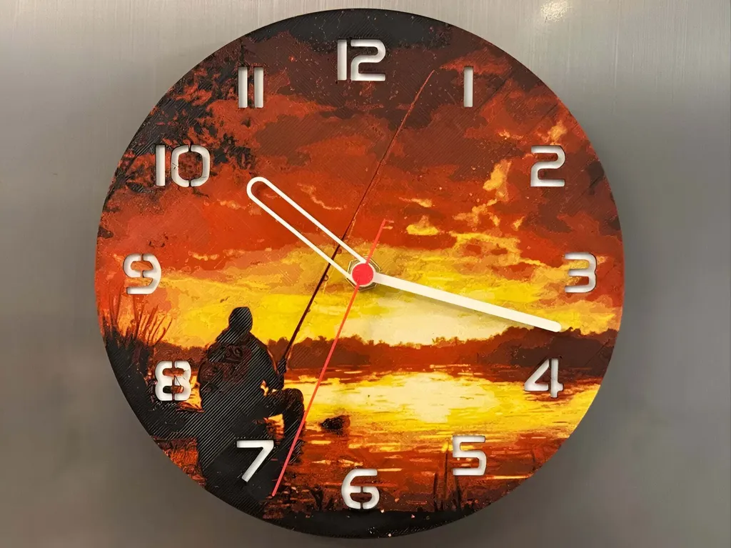 Pesca al Tramonto Grande Ø 245 mm | Decorazione Pratica e Resistente