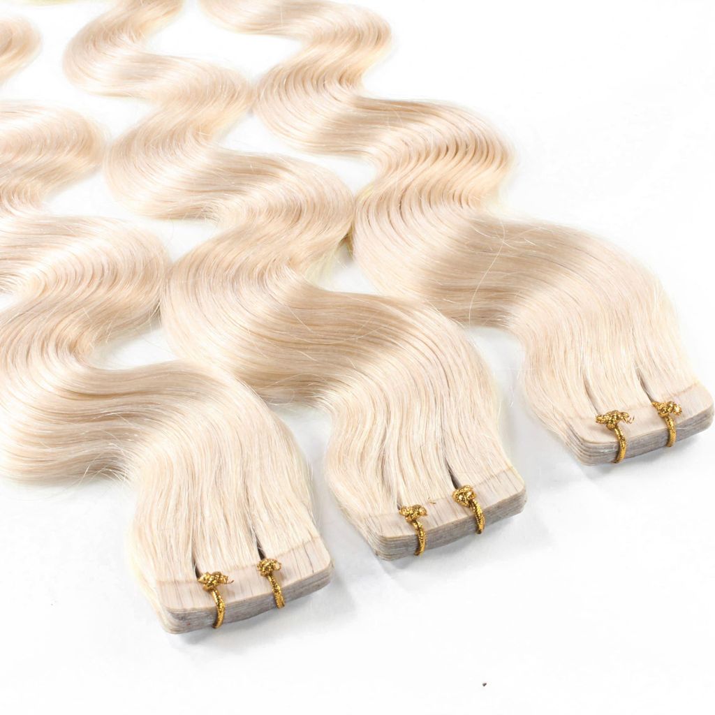 hair2heart Tape Extensions Echthaar Gewellt - 10 Tapes 2.5g Produktbild 