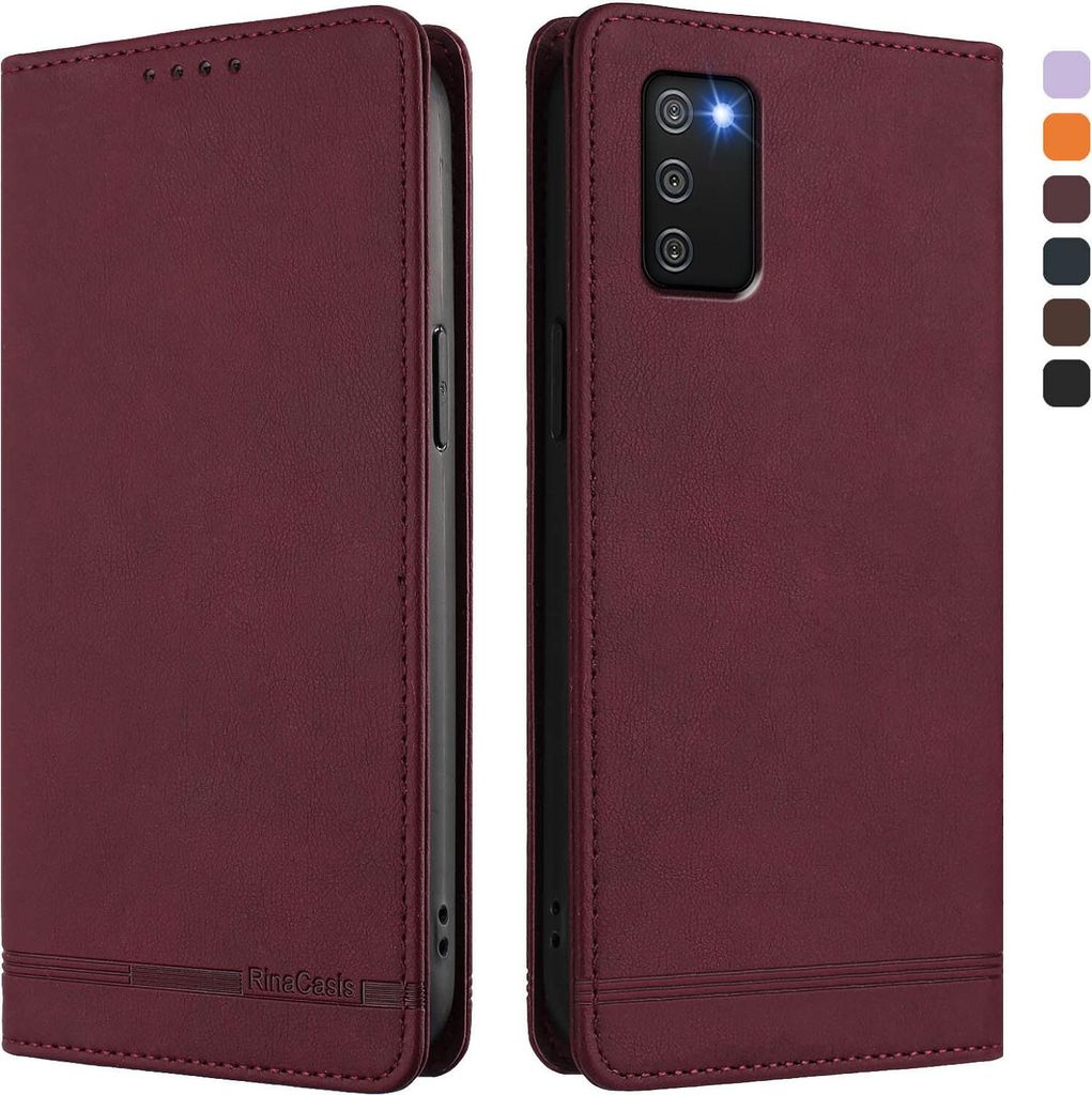 Hülle für Samsung Galaxy A02S, Retro Kunstleder Ständer Produktbild 