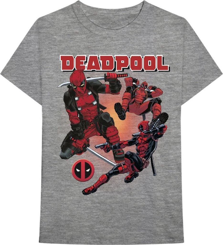 Deadpool - T-Shirt für Herren/Damen Uni RO9039 (XXL) (Grau)