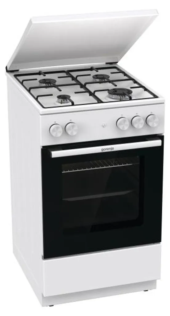 Cuisinière GORENJE 50 cm 4 feux gaz blanche avec sécurité thermocouple