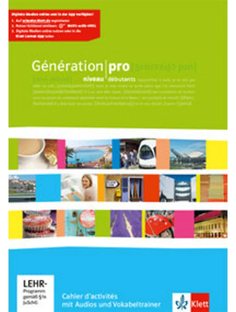 Méthode de français Génération Pro pour débutants avec CD audio inclus