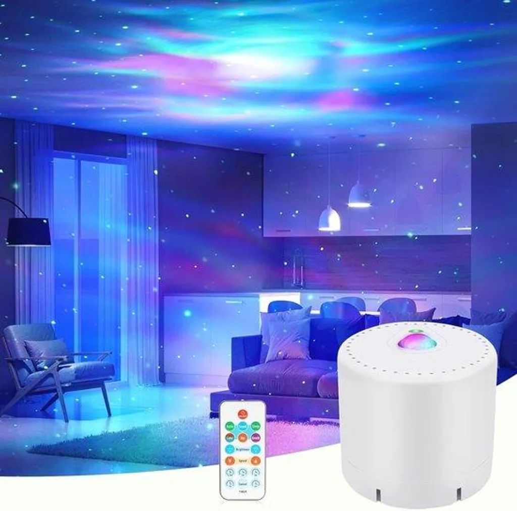 Projecteur LED d'étoiles avec éclairage réglable et design compact