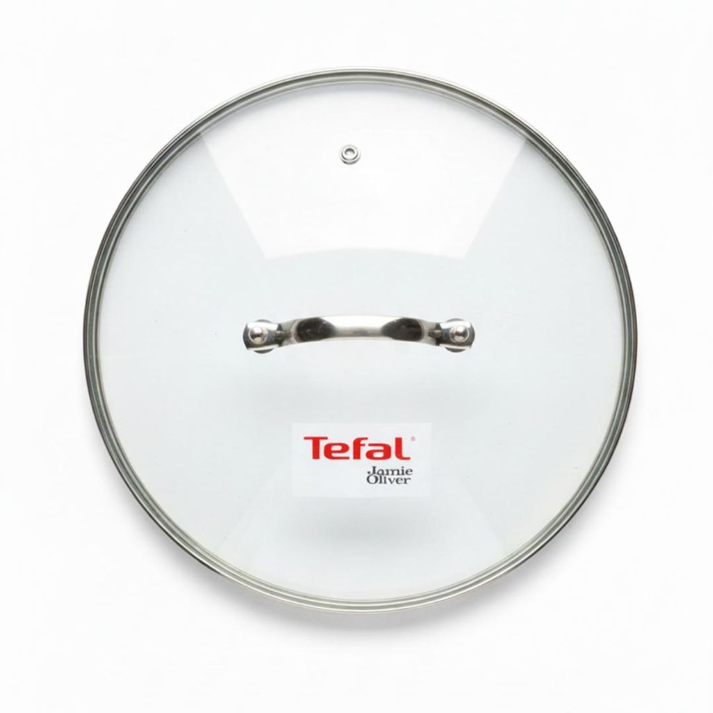 Tefal H80501 Jamie Oliver Glasdeckel 28 cm – Glasdeckel für Töpfe und Pfannen, Edelstahlgriff, Dampföffnung, hitzebeständig bis 260 °C, Jami...