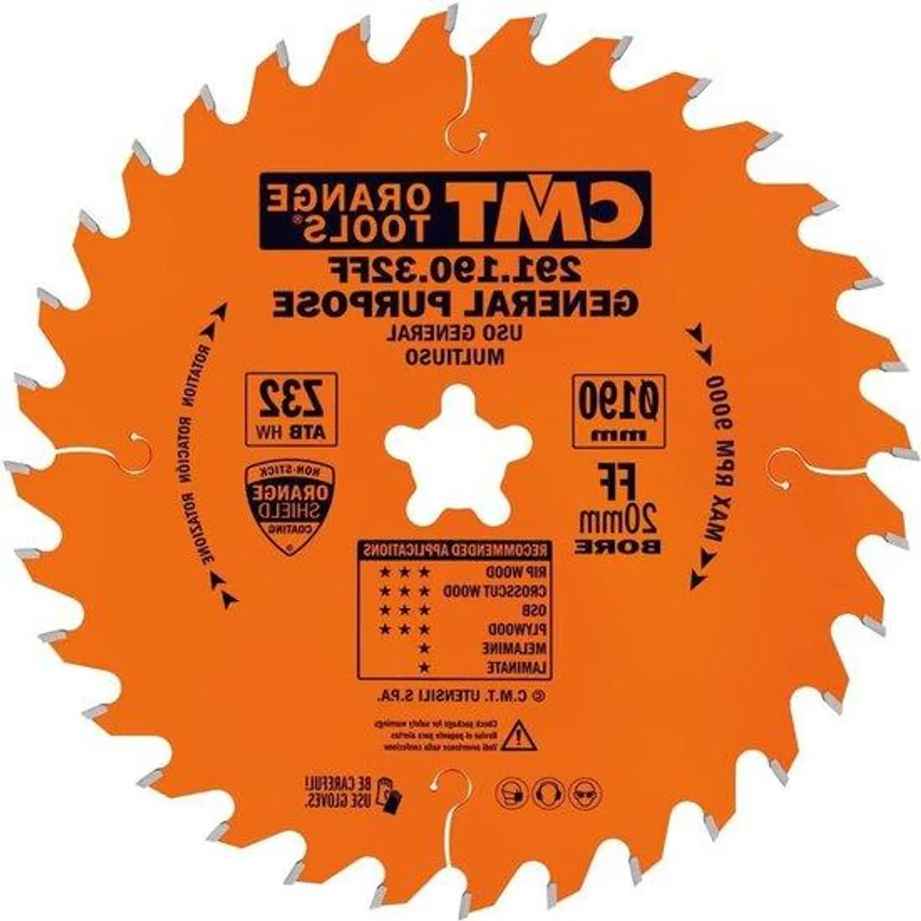 Disque de scie circulaire 190mm bois avec 32 dents carbure série Pro