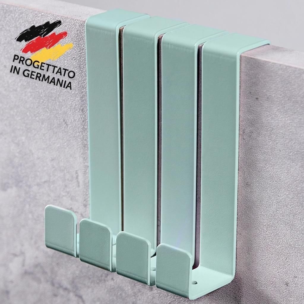 DEKAZIA® 4 ganci da porta per cameretta verde – Immagine del prodotto 