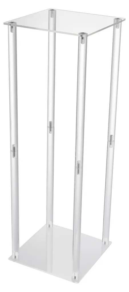 Support vase acrylique transparent design moderne L pour centre de table