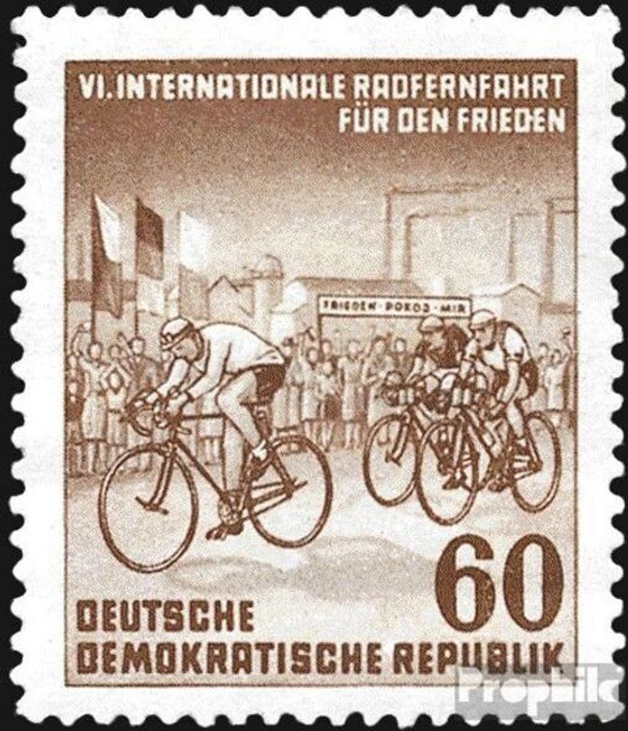 Briefmarken DDR 1953 Mi 357 postfrisch Internationale Radfernfahrt für den Frieden