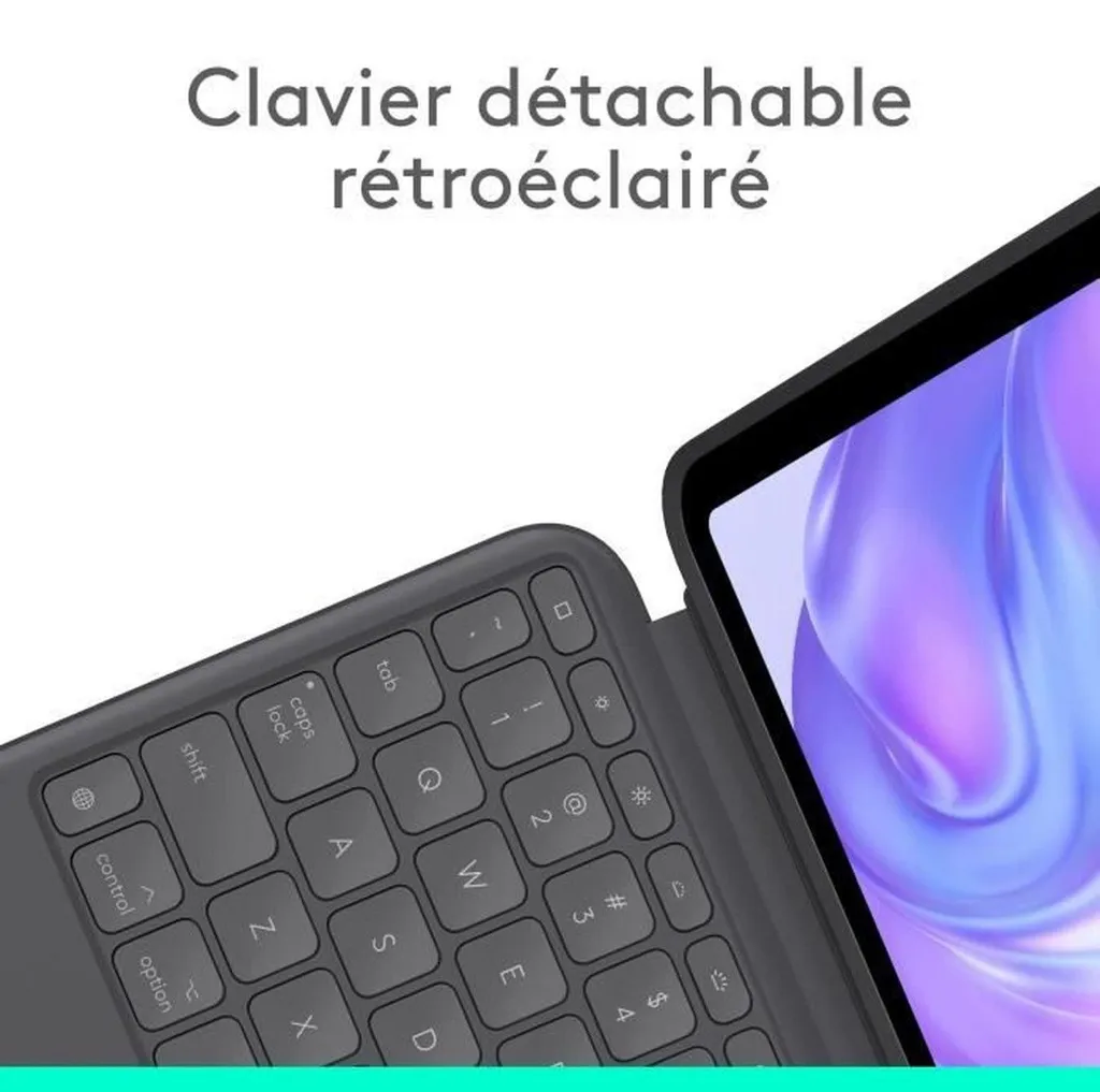 Logitech Combo Touch iPad Pro 11 - Clavier Rétroéclairé et Pavé Tactile - 7