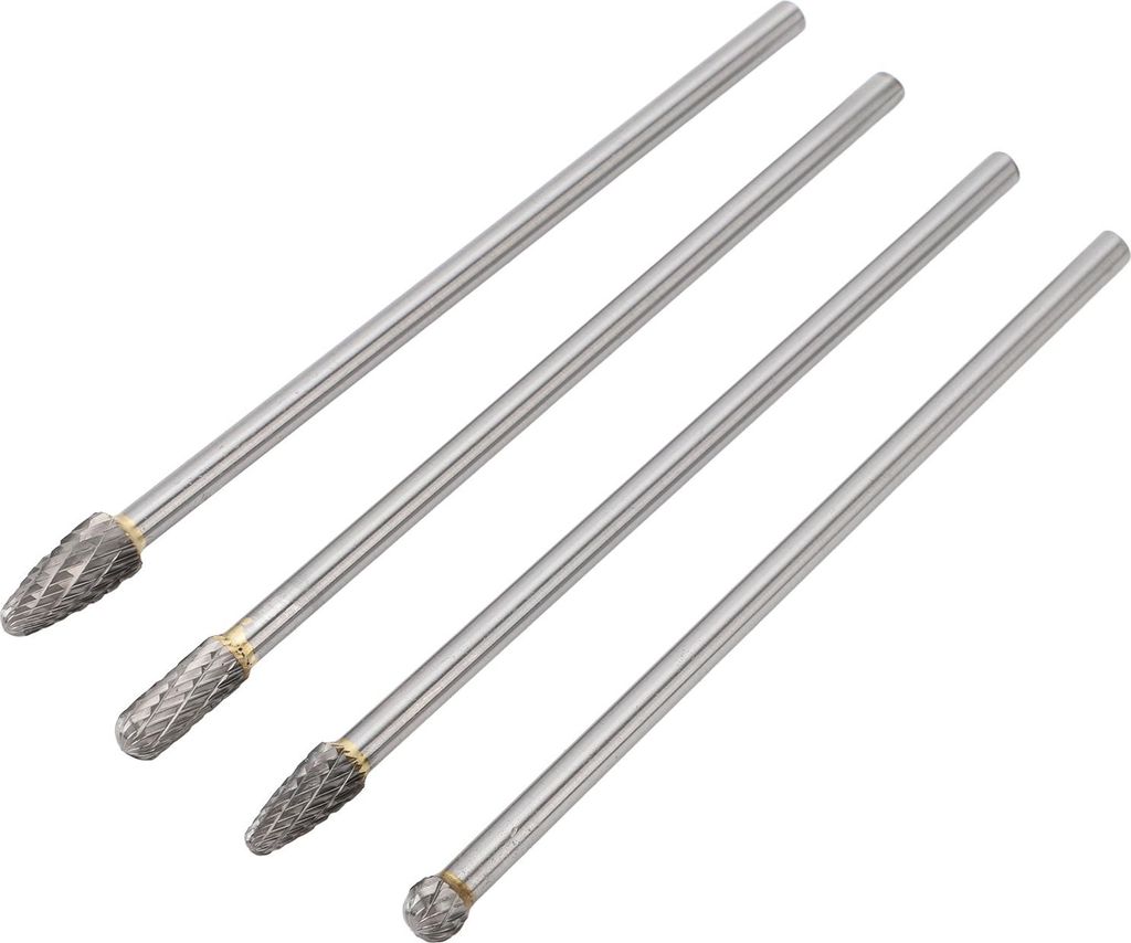 4-teiliges 6-mm-Frässtift-Set aus Wolframstahlkarbid, passend für Werkzeuge mit hoher Effizienz, geeignet für Kfz-Reparaturen und mehr