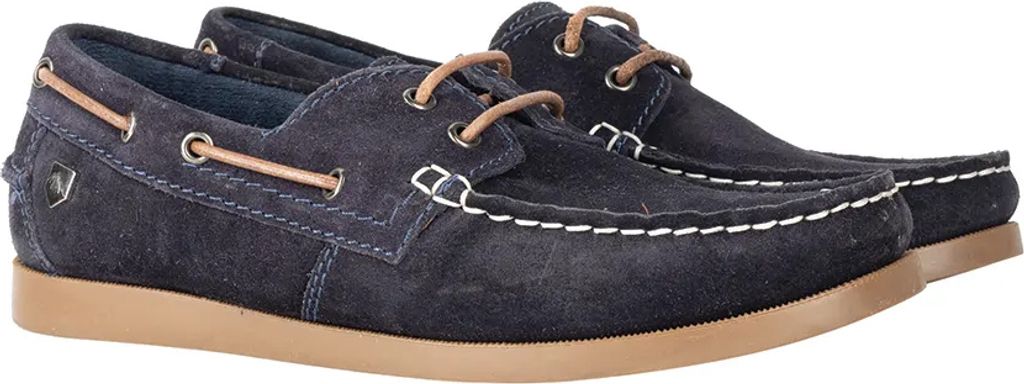 Hy - Damen Deckschuhe "Savona", Kalbvelours BZ5973 (38 EU) (Marineblau)