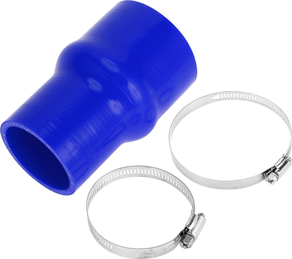 1 Satz 60mm/2,36"-76mm/2,99" 127mm/5" Länge Blau Autosilikonschlauch mit Schellen Hump Schlauch Kühlmittelschlauch Universal