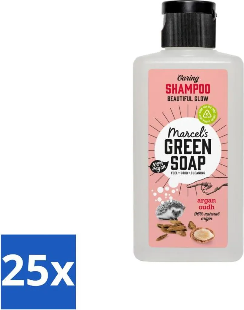 Shampooing Doux Argan et Oudh Marcel's Green Soap - Pack de 25 x 100ml