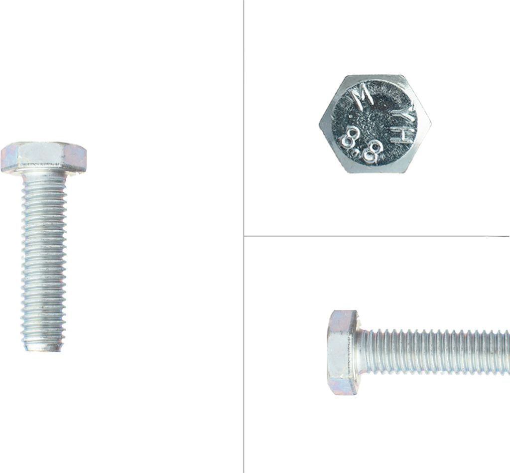 Sechskantschrauben verzinkt M8 x 25 mm - 200 Stück