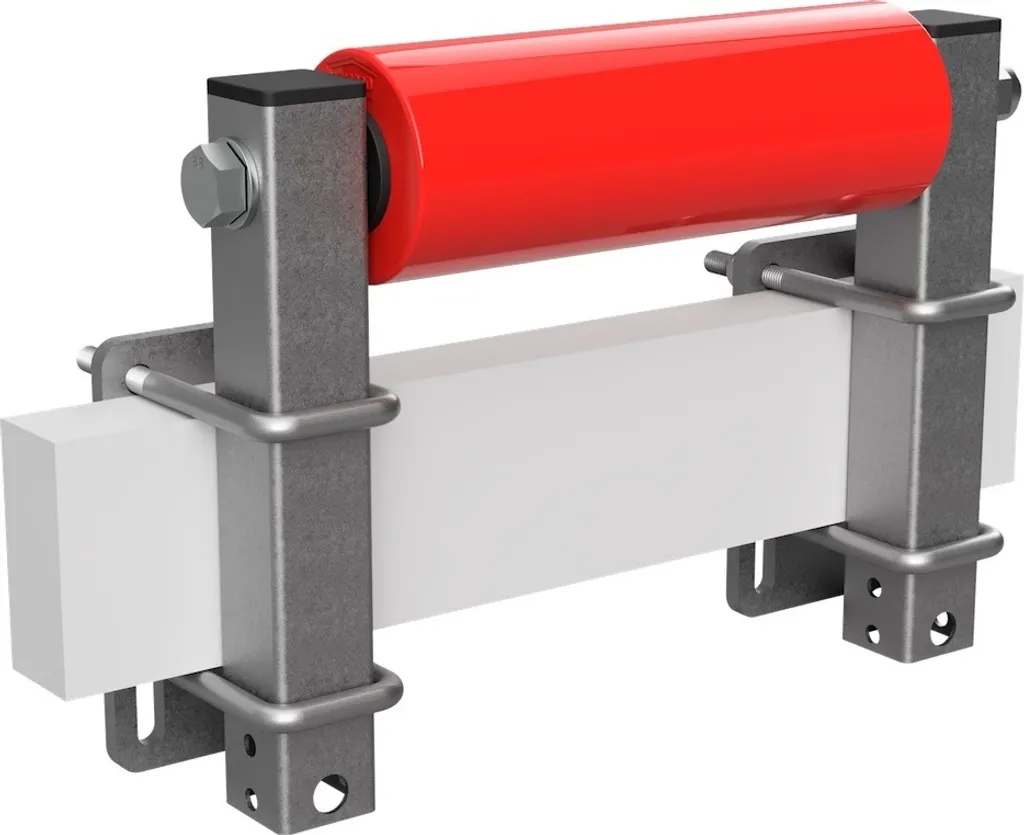 Rullo Rimorchio Barca SUPROD 250x250mm in TPU Rosso - Supporto Zincato