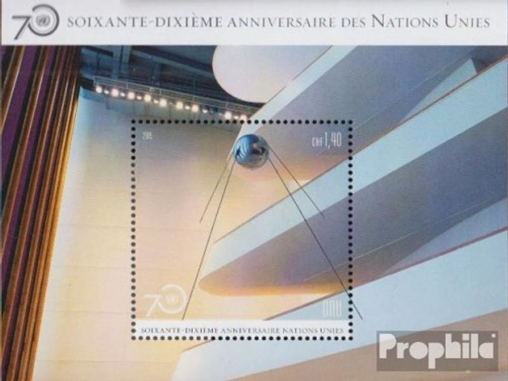 Briefmarken UNO - Genf 2015 Mi Block38 (kompl.Ausg.) postfrisch 70 Jahre UNO