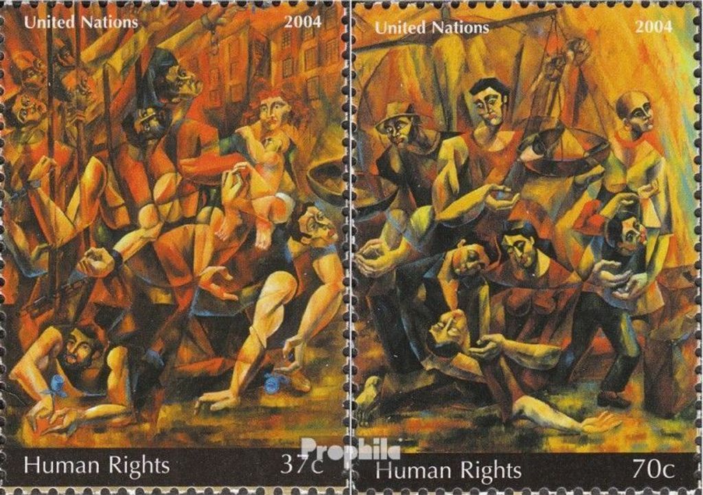 Briefmarken UNO - New York 2004 Mi 968-969 (kompl.Ausg.) postfrisch Menschenrechte