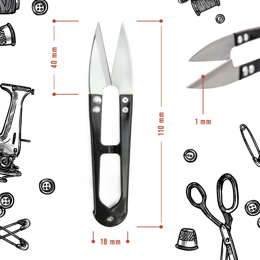 4x Fadenschere scharf aus Edelstahl - Universell Produktbild 3