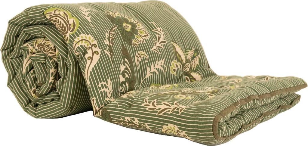 Dekorative Steppdecke aus Polylin mit Blumenmuster Produktbild 