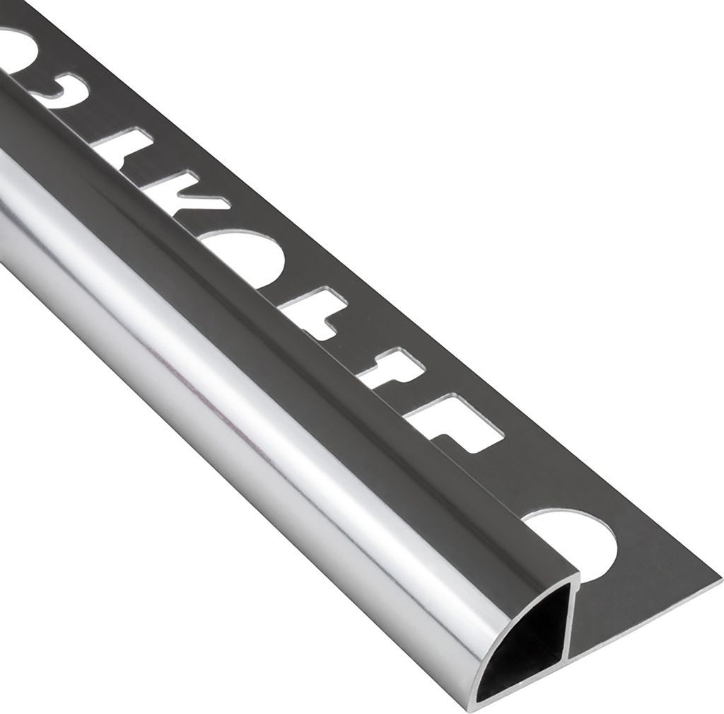 Alu Viertelkreis Profil Fliesenschiene silber poliert Produktbild 