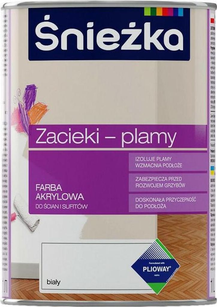 ŚNIEŻKA Flecken und Streifen Acrylfarbe für Wände und Decken 1l