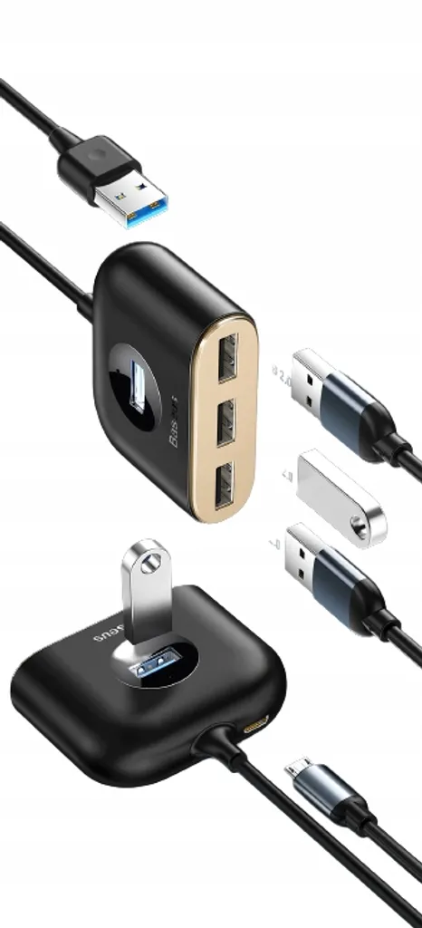 Baseus Hub USB 3.0 4-in-1 5Gbps - Splitter USB per Hard Disk 4TB - 36