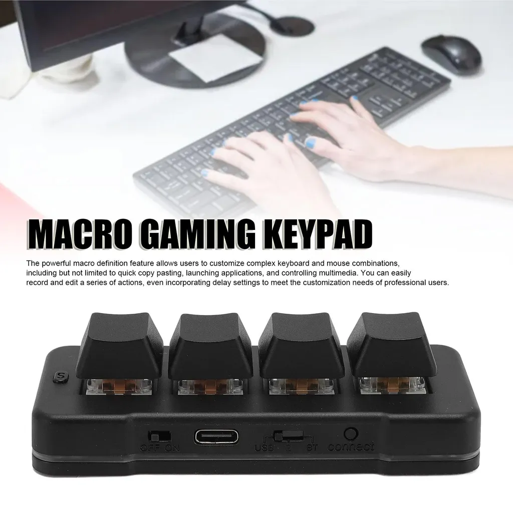 Clavier gamer RGB 4 touches Bluetooth programmable avec switchs bleus - 4