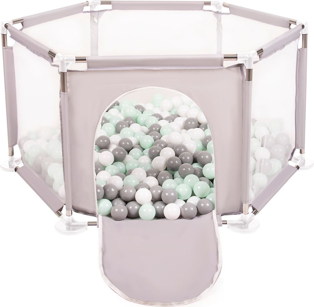 Selonis Sechseckiger Laufstall 400 Bälle ∅6cm Spielplatz Mit Bunten Bällen Laufgitter Für Babys Und Kinder