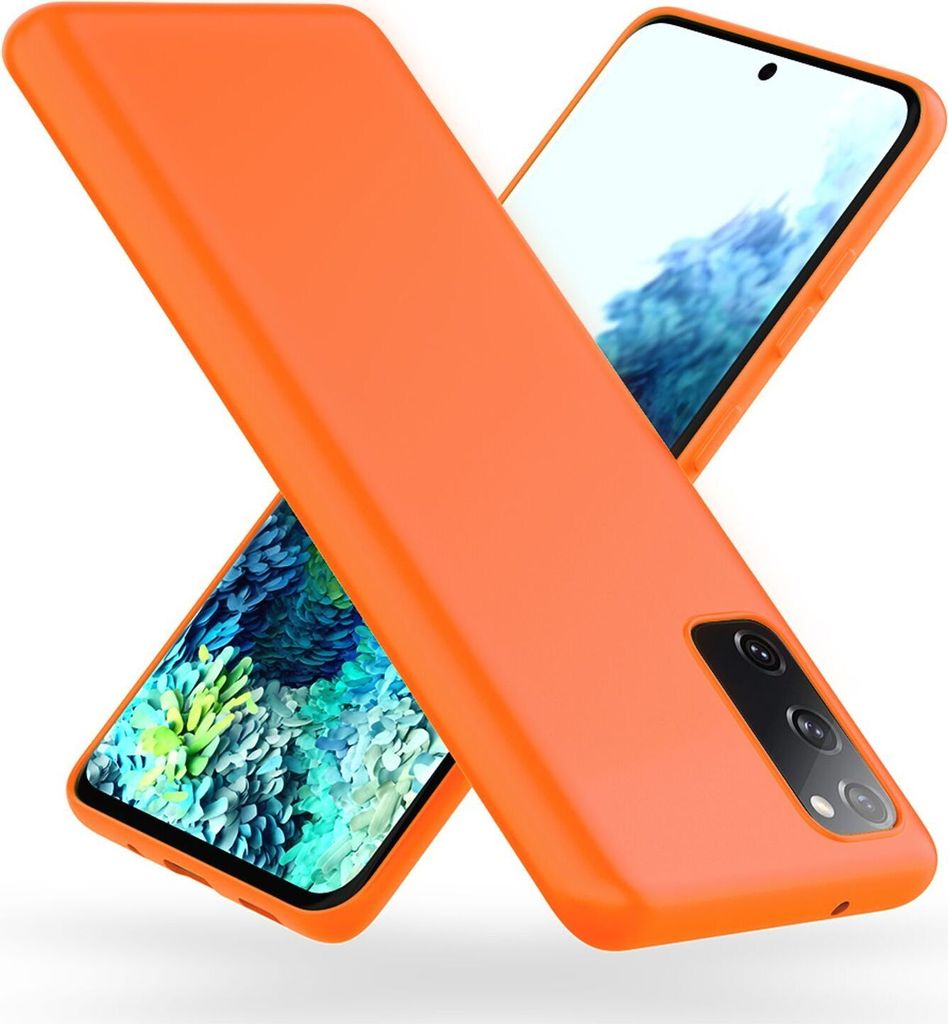 NALIA Neon Hülle für Samsung Galaxy S20 FE, Slim Handy Case Schutz Tasche Cover Orange