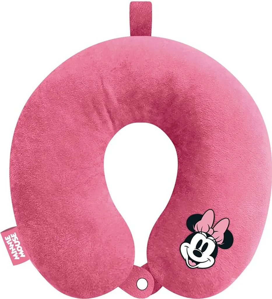 Cuscino da Collo Minnie Mouse 30x30 cm Velboa Rosa - Comfort Disney Originale