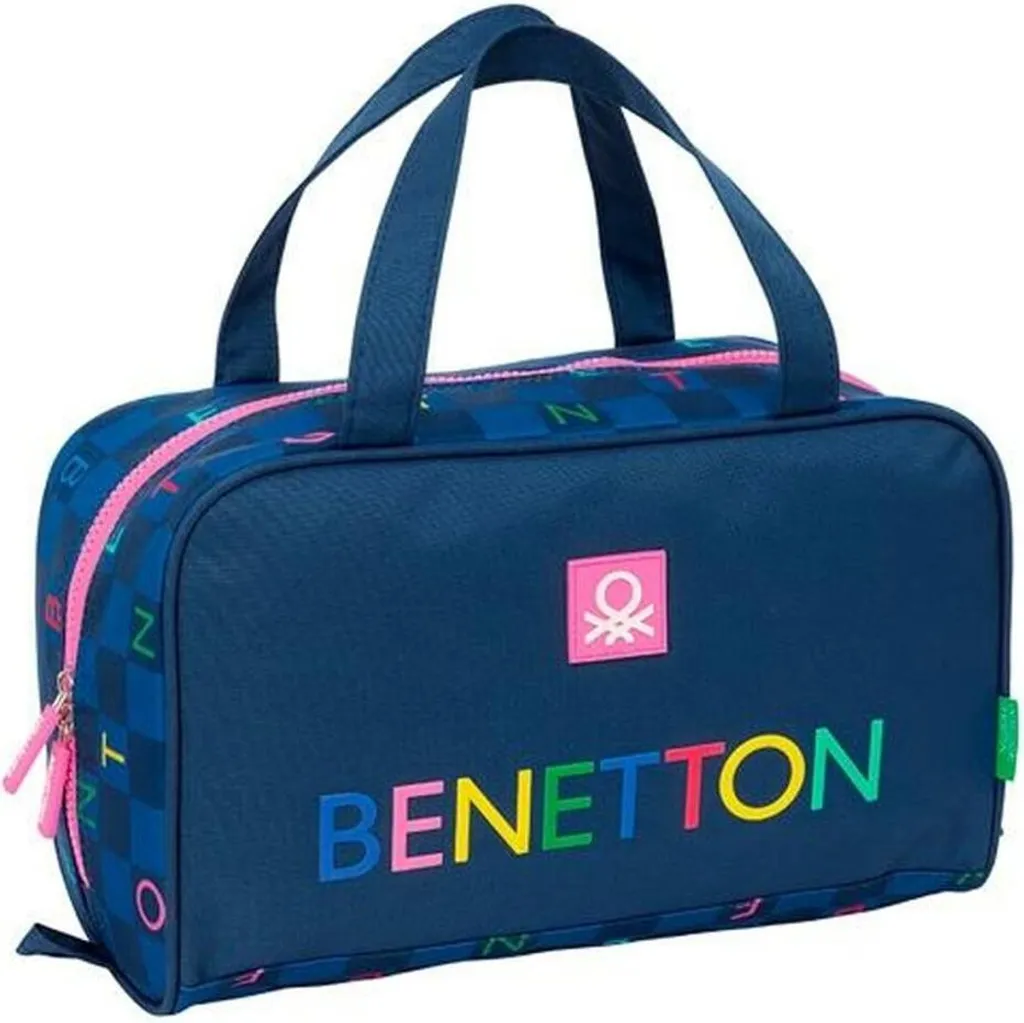 Recensione Borsa Viaggio Benetton Damero 31x14x19 cm Navy