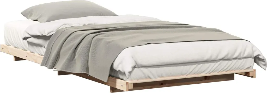 SYFAX Struttura Letto 100x220 cm a Terra - Robusta e Duratura Marrone