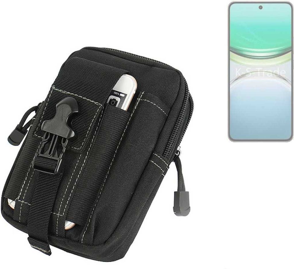 K-S-Trade Gürtel Tasche kompatibel mit Vivo Y300 Pro Gürteltasche Holster Schutz Hülle Handy Hülle Smartphone outdoor Handy-Hülle schwarz
