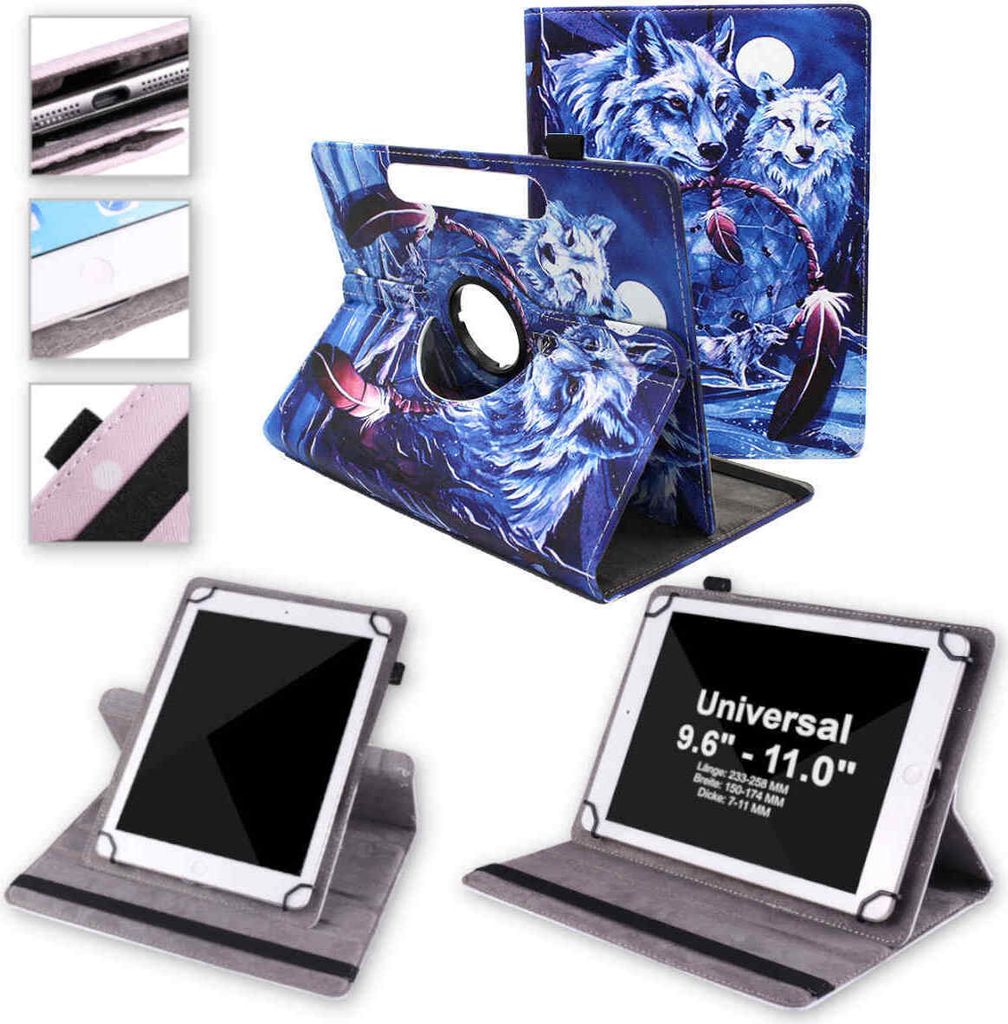 Für Apple iPad Air 11 Zoll 2025 / 2024 360 Grad Motiv 16 Tablet Tasche Kunst Leder Etuis Hülle