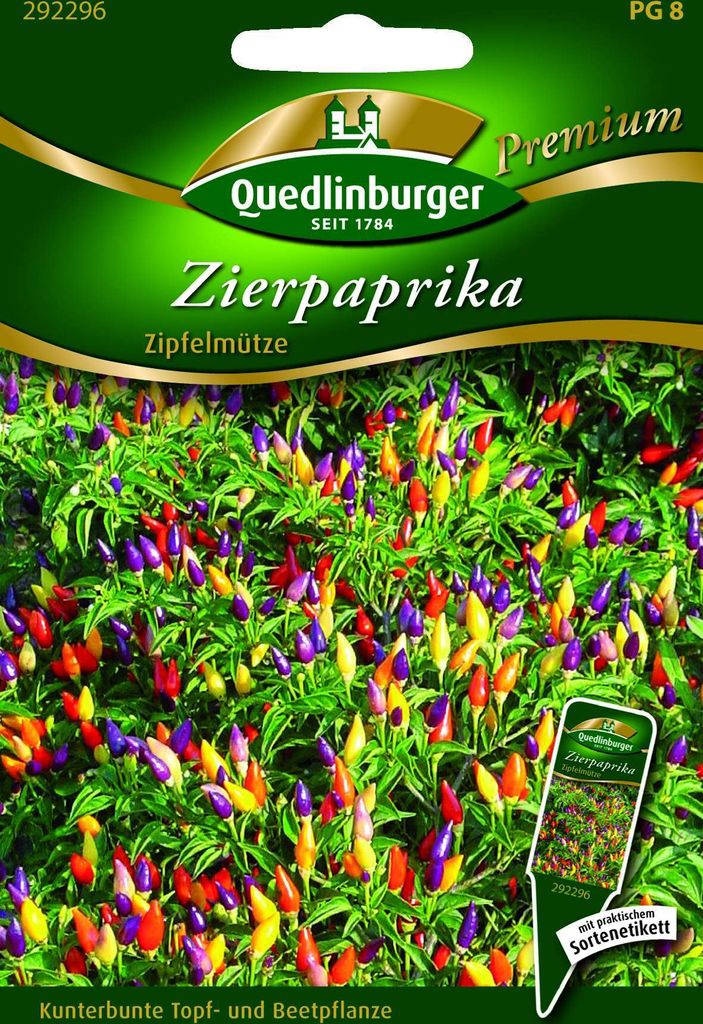 Quedlinburger Saatgut - Zier-Paprika Zipfelmütze - Samen - 292296