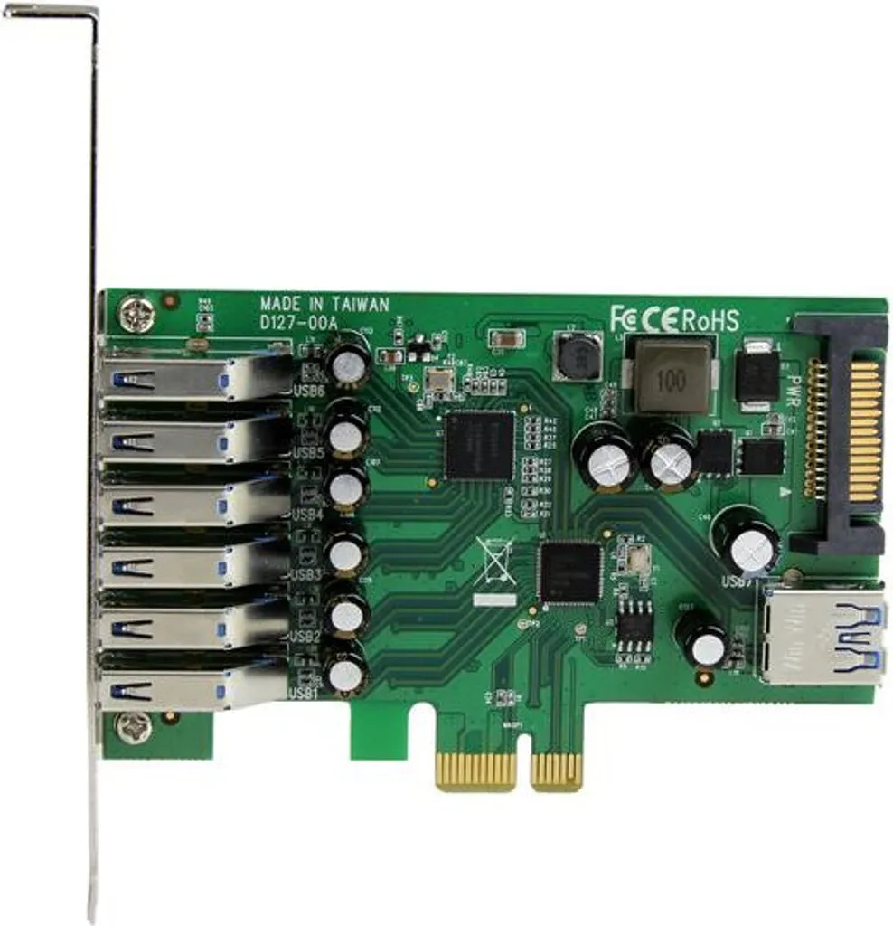 Extension USB 3.0 pour PC avec 7 Ports - Idéal pour Multi-Périphériques