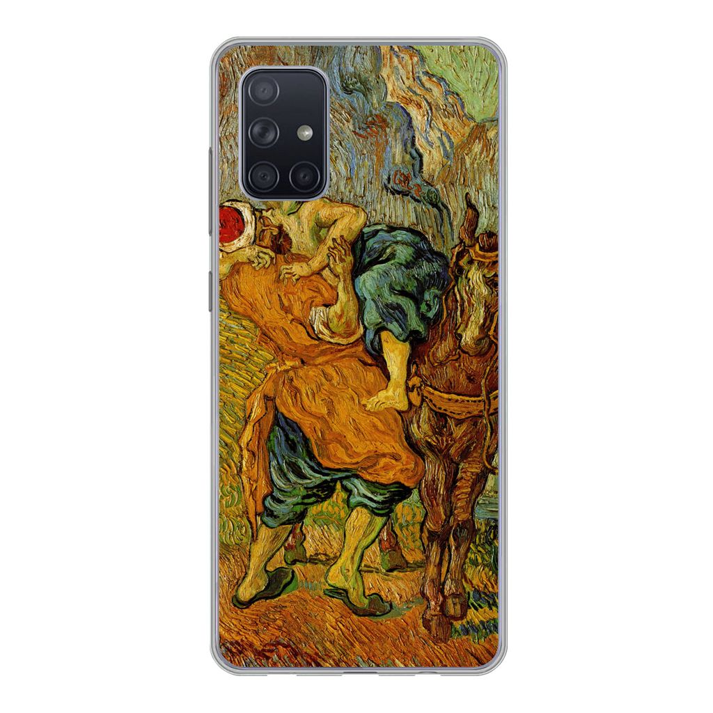 MuchoWow Handyhülle Schutzhülle Hülle für Samsung Galaxy A51 Der barmherzige Samariter - Vincent van Gogh Silikon Softcase Handy Hülle - Sch...