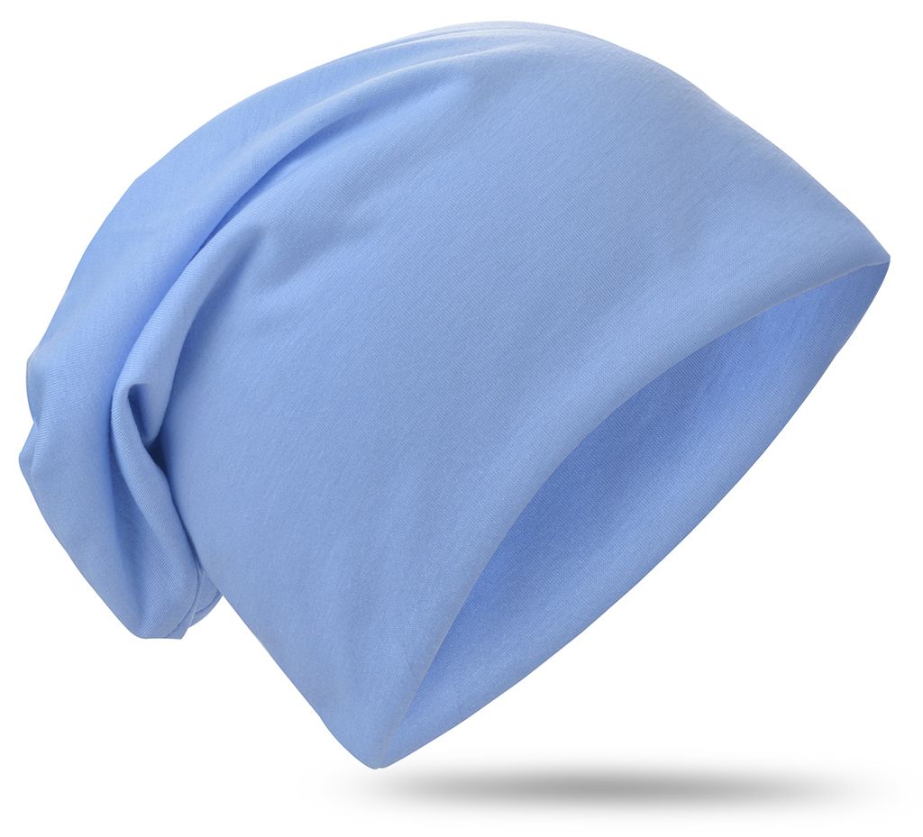 Beanie Muetze Unifarbe Babyblau