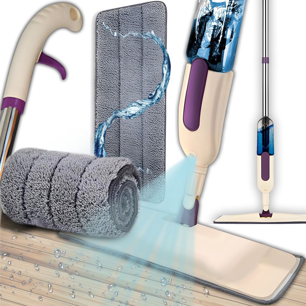 Bodenwischer mit Sprühfunktion Mikrofaser Set Mopp Wischmop Produktbild 