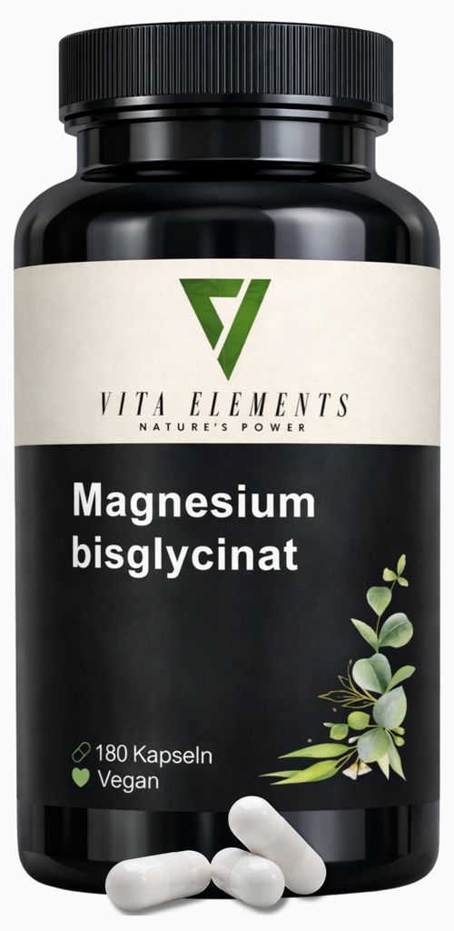 Vita Elements Magnesiumbisglycinat 180 Kapseln Chelat Produktbild 