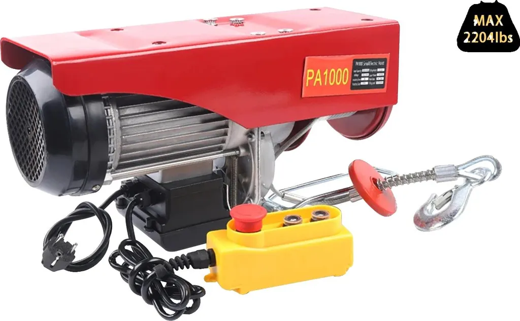 Treuil électrique à moteur 1600W et freinage automatique de sécurité