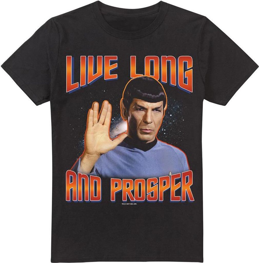 Star Trek - "Original Live Long and Prosper" T-Shirt für Herren TV13496 (4XL) (Schwarz)