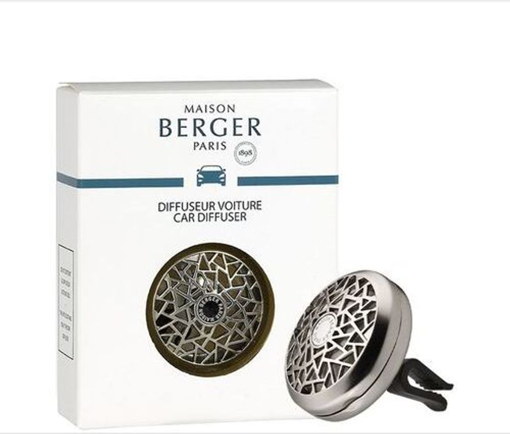 Maison Berger Paris 006410, Anklippbare Spülung, Vent, Nickel, Glas, 90 mm, 33 mm