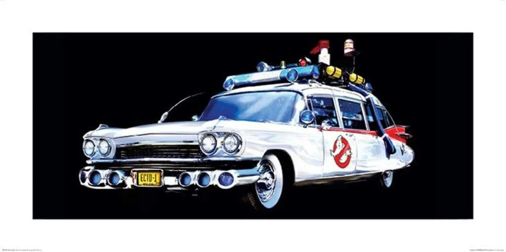 Affiche Poster Ghostbusters Voiture Ecto-1 - Tableau Art Print 50x100