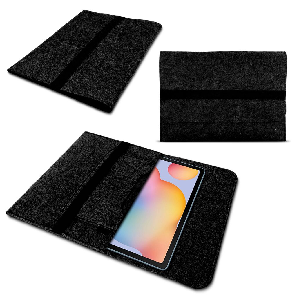 Tablet Tasche für Samsung Galaxy Tab S6 Lite Sleeve Hülle Filz Cover SchutzhülleFarbe:Dunkelgrau