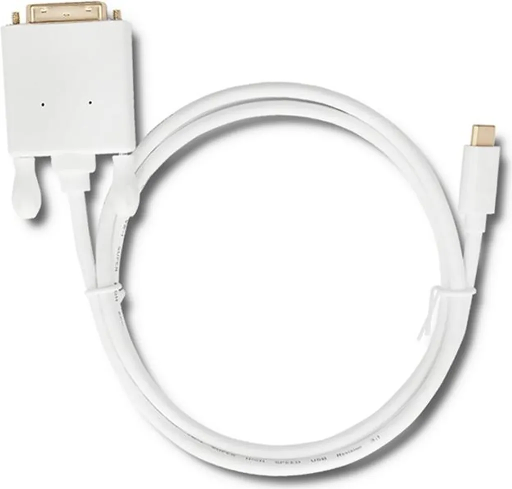 Qoltec Câble USB 3.1 Type C vers DVI 4K Mode Alternatif Longueur 1m