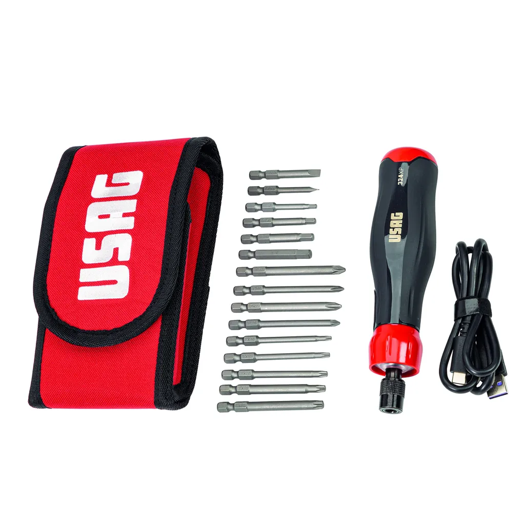 Visseuse électrique USAG 324 XP/B16 avec coffret d'embouts cruciformes