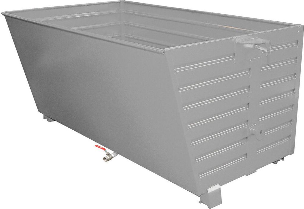 BAUER Spänekipper - stapelbar - 2.000 l - 2.000 kg - Siebblecheinsatz - mausgrau