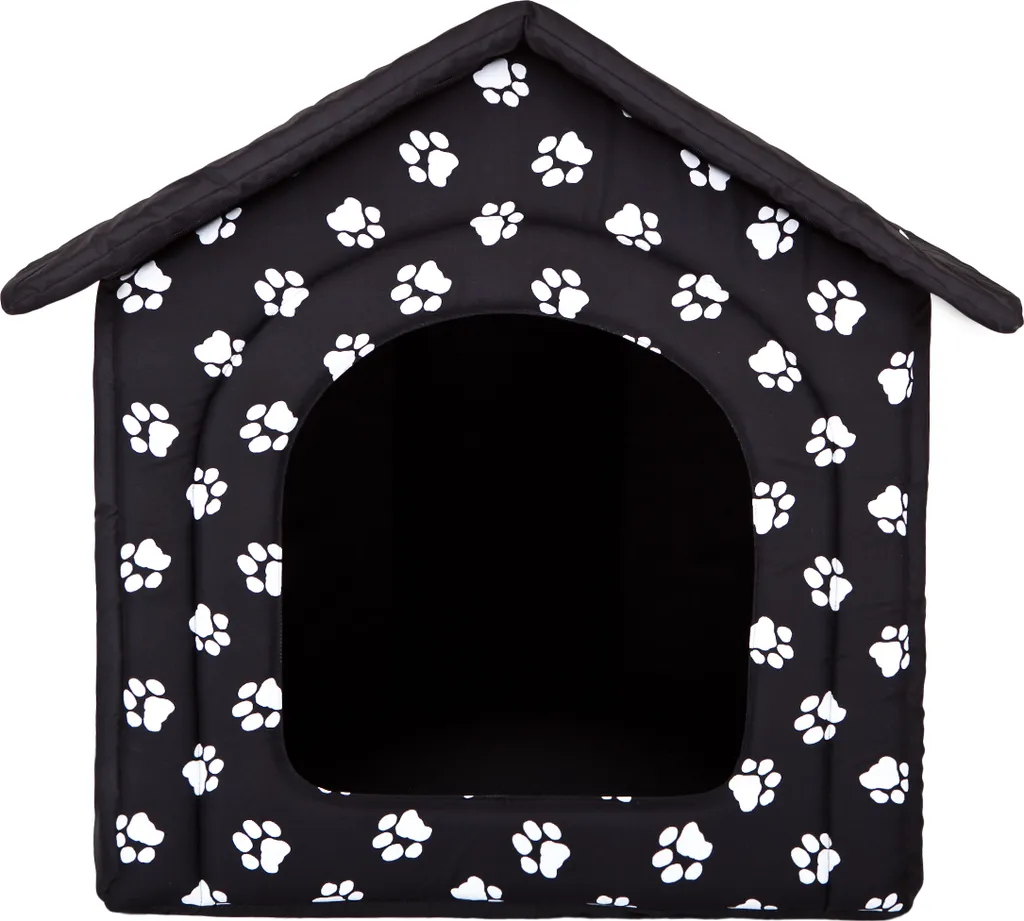 Cuscino per cani Cuccia per cani Letto per animali domestici Letto per gatti - Standard - 76 x 74 x 72 cm [Taglia: R6] - Nero con zampe